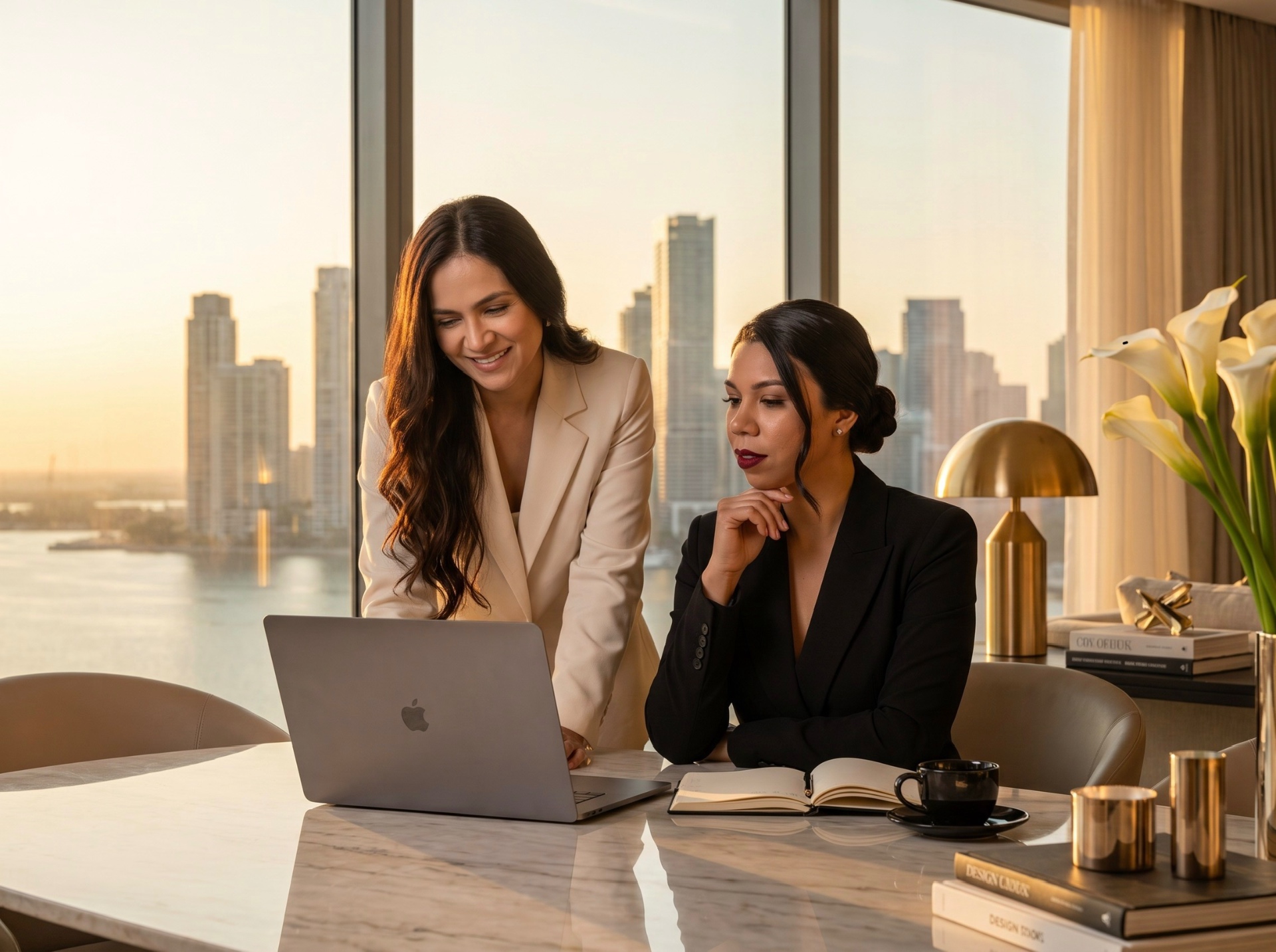 Dos emprendedoras trabajando juntas